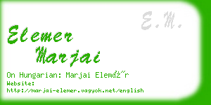 elemer marjai business card